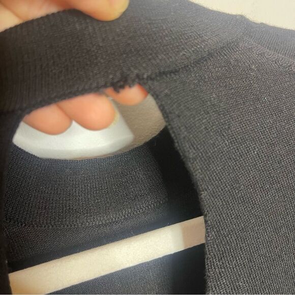 $298 Zadig & Voltaire Emma Open back Black Sweater NEW W FLAW - Picture 10 of 12